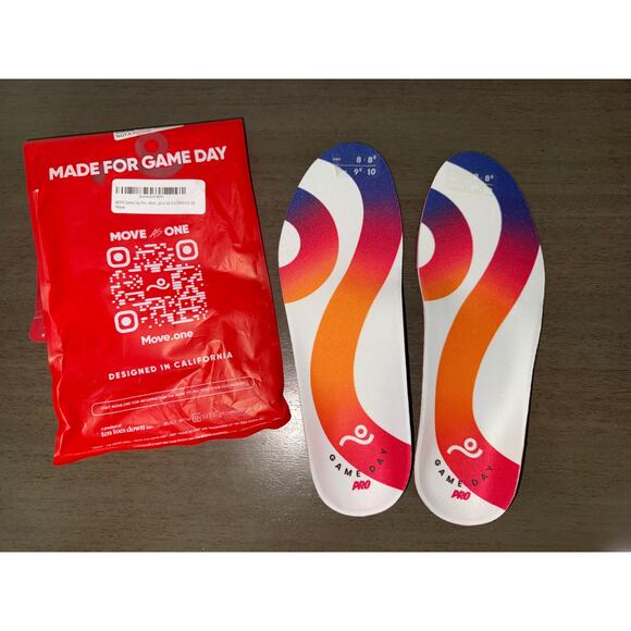 MOVE Game Day Pro InsolesWM 9.5 -10  / M 8–8.5 Sports Performance & Foot Support - Picture 2 of 4
